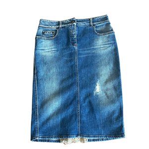 VINTAGE Red Valentino Jean Skirt sz 6 (Eu 38)